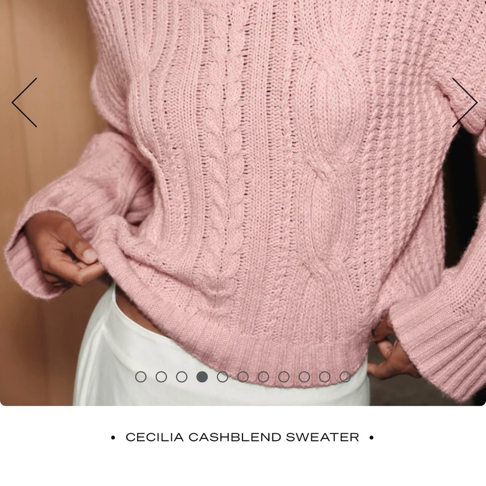 SPLENDID Cashblend Pink Sweater Women’s Large NWT